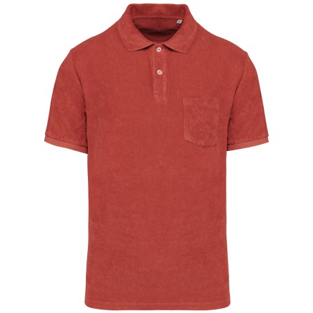 Eco-friendly men\\\'s Terry Towel polo shirt