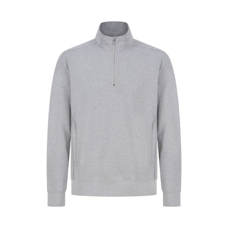 Unisex zipped neck sweatshirt
