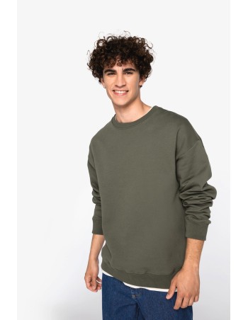 Sudadera cuello redondo oversize unisex