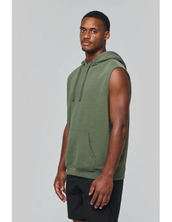Sudadera con capucha sin mangas unisex