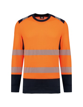 Sudadera de seguridad reciclada cuello redondo unisex 2