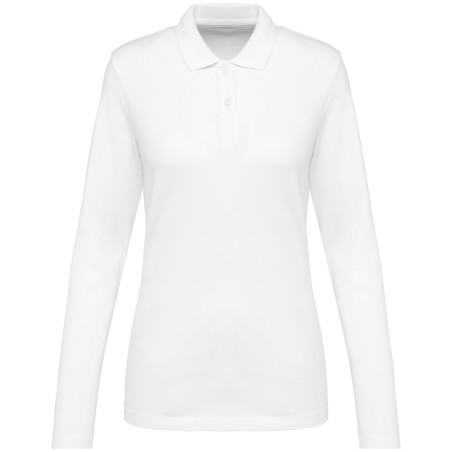 Polo Supima® manga larga mujer