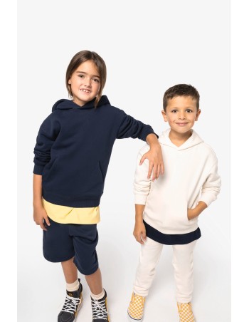 Eco-friendly kids\\\' oversize hooded sweatshirt