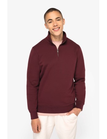 Men’s eco-friendly zip high neck sweatshirt