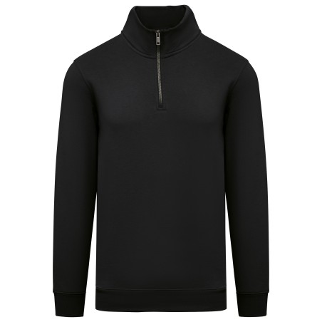 Sudadera ecorresponsable de cuello alto con cremallera hombre