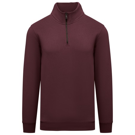 Men’s eco-friendly zip high neck sweatshirt