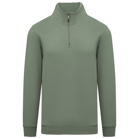 Sudadera ecorresponsable de cuello alto con cremallera hombre