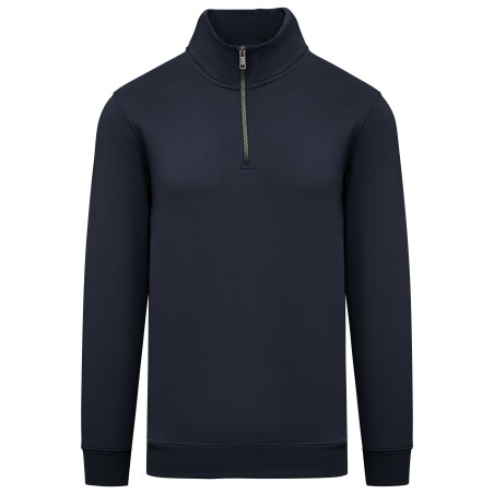 Sudadera ecorresponsable de cuello alto con cremallera hombre