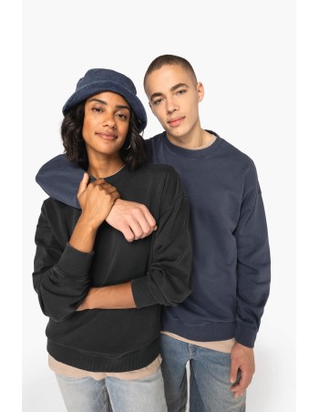 Unisex eco-friendly washed effect oversized crew neck...