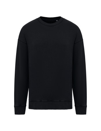 Unisex eco-friendly washed effect oversized crew neck... 2