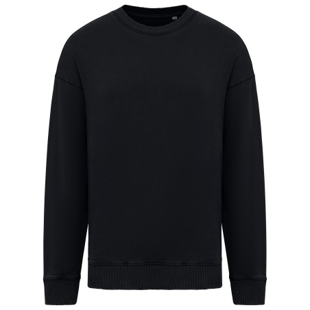 Sudadera ecorresponsable de cuello redondo efecto lavado oversize unisex
