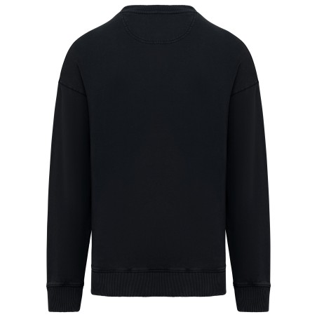 Unisex eco-friendly washed effect oversized crew neck sweatshirt