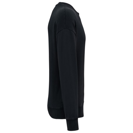 Sudadera ecorresponsable de cuello redondo efecto lavado oversize unisex