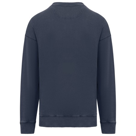 Unisex eco-friendly washed effect oversized crew neck sweatshirt