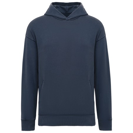 Unisex eco-friendly washed effect oversized hooded sweatshirt