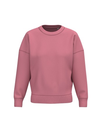 Sudadera ecorresponsable cuello redondo hombros caídos mujer 2