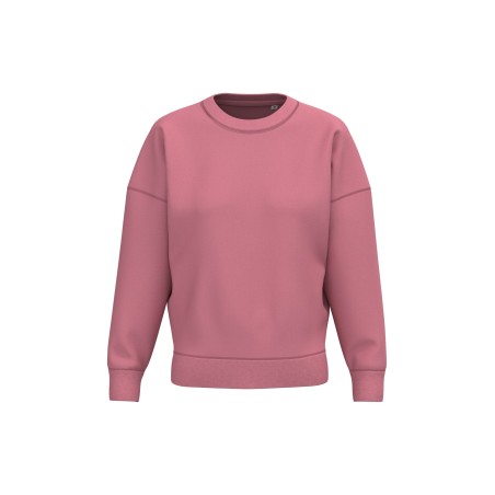 Sudadera ecorresponsable cuello redondo hombros caídos mujer