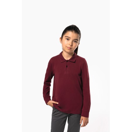 Kids\\\' long-sleeved polo shirt