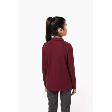 Kids\\\' long-sleeved polo shirt