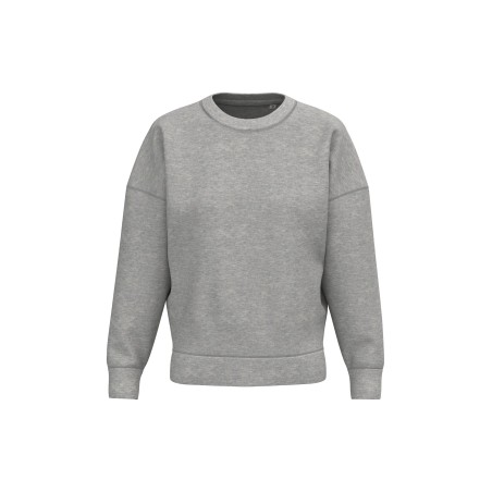 Eco-friendly ladies\\\' dropped shoulders round neck sweatshirt