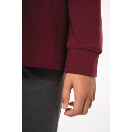 Kids\\\' long-sleeved polo shirt