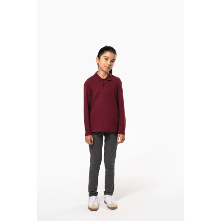 Kids\\\' long-sleeved polo shirt