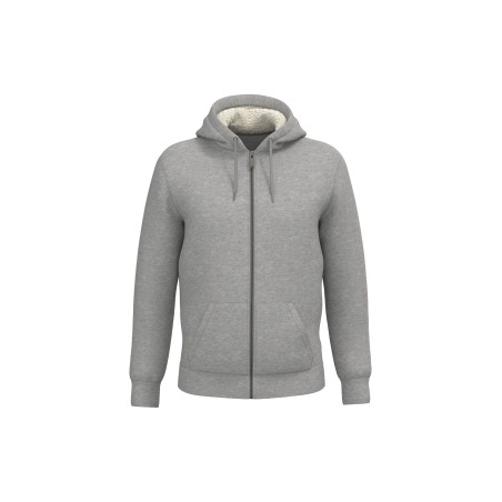 Sudadera ecorresponsable con cremallera y forro de sherpa unisex