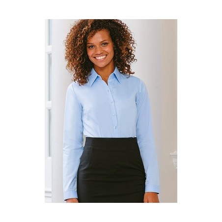 CAMISA MANGA LARGA MUJER ENTALLADA