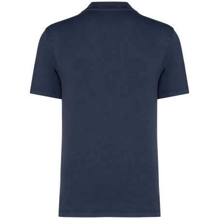 Eco-friendly men\\\'s washed effect jersey polo shirt