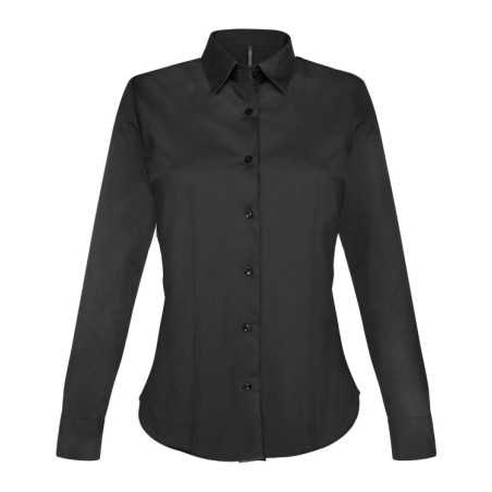 CAMISA MANGA LARGA MUJER ENTALLADA