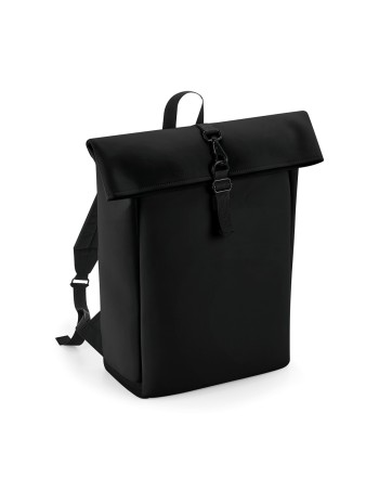 Mochila de poliuretano mate con solapa enrollable 2