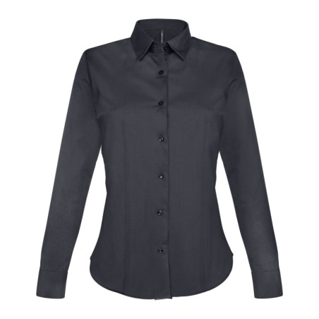 CAMISA MANGA LARGA MUJER ENTALLADA