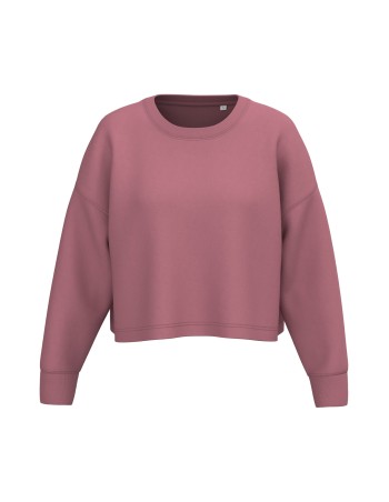 Ladies\\\' crew neck crop sweatshirt 2