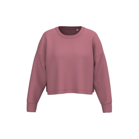 Ladies\\\' crew neck crop sweatshirt