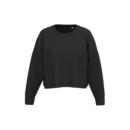 Ladies\\\' crew neck crop sweatshirt