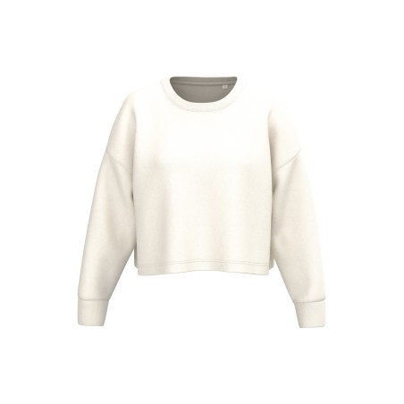 Ladies\\\' crew neck crop sweatshirt
