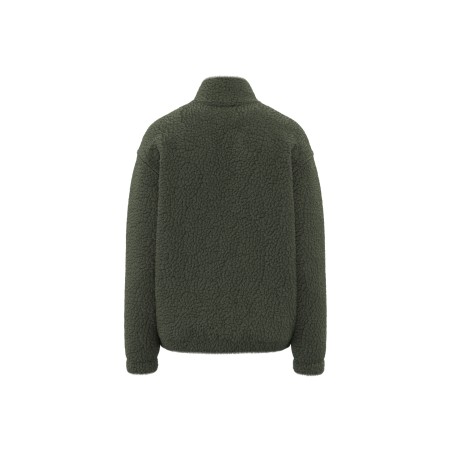 Sudadera de sherpa con 1/4 de cremallera y hombros caídos unisex