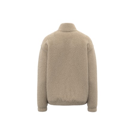 Unisex sherpa dropped shoulders quarter zip sweatshirt
