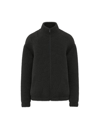 Unisex sherpa dropped shoulders full zip sweatshirt 2