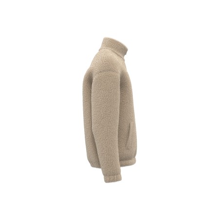Unisex sherpa dropped shoulders full zip sweatshirt
