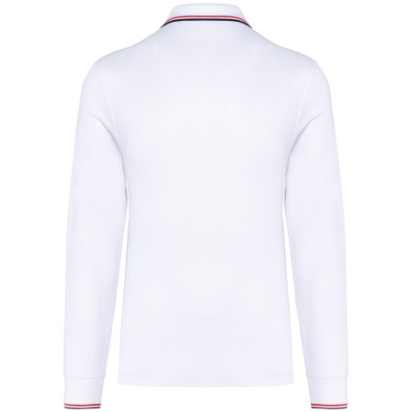 Polo piqué manga larga hombre