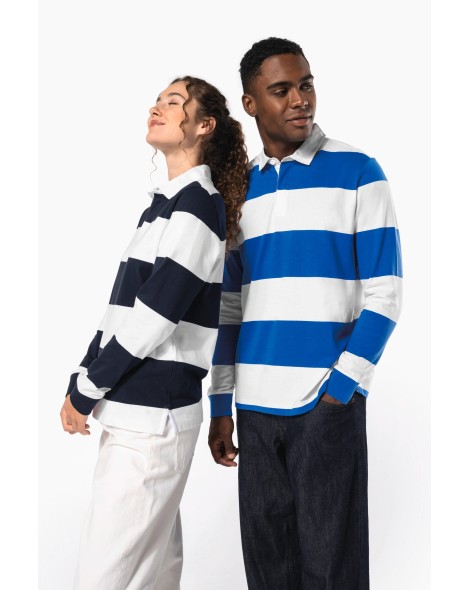 Polo a rayas manga larga unisex