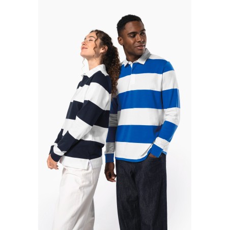 Polo a rayas manga larga unisex
