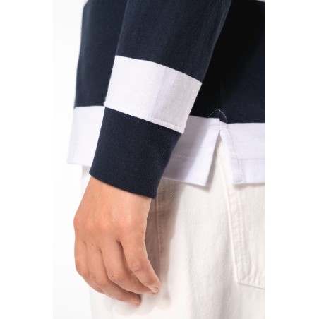 Polo a rayas manga larga unisex