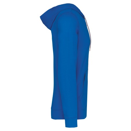 Lightweight cotton hooded sweatshirt