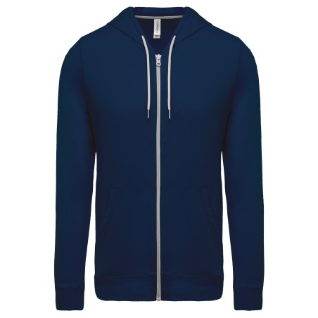 Lightweight cotton hooded sweatshirt