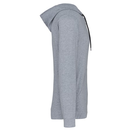 Lightweight cotton hooded sweatshirt