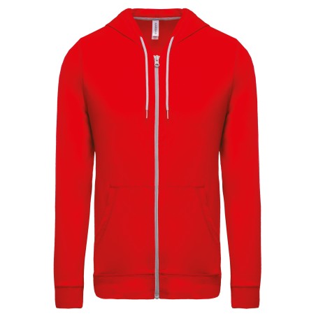 Lightweight cotton hooded sweatshirt