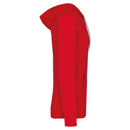 Lightweight cotton hooded sweatshirt