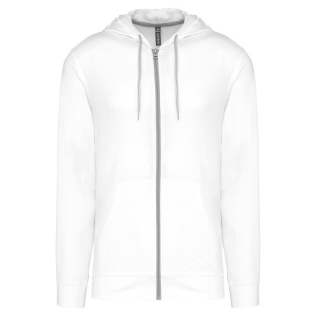 Lightweight cotton hooded sweatshirt